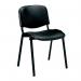 Iso Black Framed Stackable ConferenceMeeting Chair - Black Vinyl - Minimum Order Quantity -10 BCF/I609/BKV