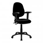 Java Medium Back Operator Chair - Twin Lever with Fixed Arms - Black BCF/P505/BK/A