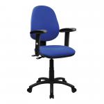 Java Medium Back Operator Chair - Twin Lever with Height Adjustable Arms - Blue BCF/P505/BL/ADT
