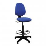 Java Medium Back Draughtsman Chair - Twin Lever - Blue BCF/P505/BL/FCK