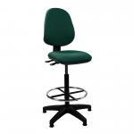 Java Medium Back Draughtsman Chair - Twin Lever - Green BCF/P505/GN/FCK