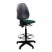Java Medium Back Draughtsman Chair - Twin Lever - Green BCF/P505/GN/FCK