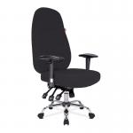 Babylon 24 Hour Synchronous Operator Chair with Fabric Upholstery and Chrome Base - Black BCF/R440/BK