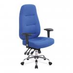 Babylon 24 Hour Synchronous Operator Chair with Fabric Upholstery and Chrome Base - Blue BCF/R440/BL