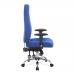 Babylon 24 Hour Synchronous Operator Chair with Fabric Upholstery and Chrome Base - Blue BCF/R440/BL