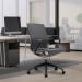 Aeros Medium Back Executive Task Chair with Minimalistic Design, Integrated Height Control and Weight Activated Auto Balance Mechanism - Black BCF/U370/BK