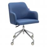 Stylish Fabric Medium Back Armchair with Both Castor & Glide Options Included BCF/Z410/DN