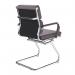 Avanti Bonded Leather Medium Back Visitor Armchair with Individual Back Cushions and Chrome Arms & Base - Grey BCL/5003AV/GY