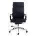 Avanti Bonded Leather High Back Swivel Armchair with Individual Back Cushions and Chrome Arms & Base - Black BCL/6003/BK