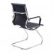 Contemporary Medium Back Bonded Leather visitor Chair with Chrome Frame - Black BCL/8003AV/BK