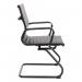 Contemporary Medium Back Bonded Leather visitor Chair with Black Frame - Black BCL/8003AV/BK-BK