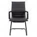 Contemporary Medium Back Bonded Leather visitor Chair with Black Frame - Black BCL/8003AV/BK-BK