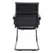 Contemporary Medium Back Bonded Leather visitor Chair with Black Frame - Black BCL/8003AV/BK-BK