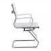 Aura Contemporary Medium Back Bonded Leather visitor Chair with Chrome Frame - White BCL/8003AV/WH