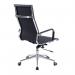 Contemporary High Back Bonded Leather Executive Armchair with Chrome Base - Black BCL/9003/BK