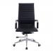 Aura Contemporary High Back Bonded Leather Executive Armchair with Chrome Base - Black BCL/9003/BK