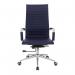 Aura Contemporary High Back Bonded Leather Executive Armchair with Chrome Base - Blue BCL/9003/BL