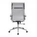 Aura Contemporary High Back Bonded Leather Executive Armchair with Chrome Base - White BCL/9003/WH