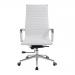 Aura Contemporary High Back Bonded Leather Executive Armchair with Chrome Base - White BCL/9003/WH