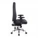 Babylon 24 Hour Synchronous Operator Chair with Bonded Leather Upholstery and Chrome Base - Black BCL/R440/BK