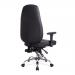 Babylon 24 Hour Synchronous Operator Chair with Bonded Leather Upholstery and Chrome Base - Black BCL/R440/BK
