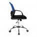 Calypso Medium Mesh Back Task Operator Armchair with Chrome Base - Blue BCM/F1204/BL