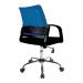 Calypso Medium Mesh Back Task Operator Armchair with Chrome Base - Blue BCM/F1204/BL