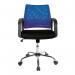 Calypso Medium Mesh Back Task Operator Armchair with Chrome Base - Blue BCM/F1204/BL