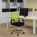 Calypso Medium Mesh Back Task Operator Armchair with Chrome Base - Green BCM/F1204/GN