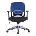 Graphite Designer Medium Back Task Chair with Folding Arms and Stylish Back Panelling - Blue BCM/F560/BL