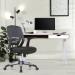 Graphite Designer Medium Back Task Chair with Folding Arms and Stylish Back Panelling - Grey BCM/F560/GY