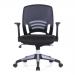 Graphite Designer Medium Back Task Chair with Folding Arms and Stylish Back Panelling - Grey BCM/F560/GY