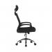 High Back Mesh Chair with Height Adjustable Headrest & Fixed Sturdy Arms - Black BCM/H700/BK