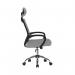 High Back Mesh Chair with Height Adjustable Headrest & Fixed Sturdy Arms - Grey BCM/H700/GY