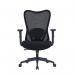 High Back Mesh Chair with Adjustable Lumbar Support, Arms & Moulded Foam Seat - Black BCM/J375/BK