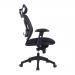 Newton High Back Mesh Synchronous Executive Armchair with Integral Headrest - Black BCM/K103/BK