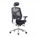 Polaris High Back Mesh Synchronous Executive Armchair with Adjustable Headrest and Chrome Base - Black BCM/K113/BK