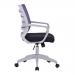 Spyro Designer Mesh Armchair with White Frame and Detailed Back Panelling - Purple BCM/K488/WH-PL