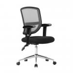Nexus Medium Back Designer Mesh Operator Chair with Sculptured Lumbar and Spine Support - Black BCM/K512/BK