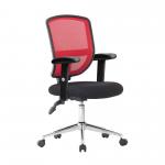 Nexus Medium Back Designer Mesh Operator Chair with Sculptured Lumbar and Spine Support - Red BCM/K512/RD