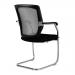 Nexus Medium Back Two Tone Designer Mesh Visitor Chair with Sculptured Lumbar, Spine Support and Integrated Armrests - Black BCM/K512V/BK