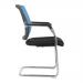 Nexus Medium Back Two Tone Designer Mesh Visitor Chair with Sculptured Lumbar, Spine Support and Integrated Armrests - Blue BCM/K512V/BL