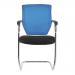 Nexus Medium Back Two Tone Designer Mesh Visitor Chair with Sculptured Lumbar, Spine Support and Integrated Armrests - Blue BCM/K512V/BL