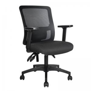 Nautilus Designs Barri Medium Back 3 Lever Mesh Task Chair with Fabric