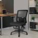 Barri Medium Back 3 Lever Mesh Task Chair with Fabric Seat, Height Adjustable Arms, Height Adjustable Back and independent Back Angle Adjustment - Bla BCM/K610/BK