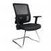 Barri Medium Back Mesh Cantilever Chair with Fabric Seat, Height Adjustable Arms, Height Adjustable Back and Independent Back Angle Adjustment - Black BCM/K610V/BK