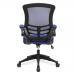 Luna Designer Medium Back Mesh Chair with Folding Arms - Blue BCM/L1302/BL