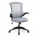 Luna Designer High Back Mesh Chair with Folding Arms - Grey BCM/L1302/GY