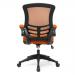 Luna Designer Medium Back Mesh Chair with Folding Arms - Orange BCM/L1302/OG