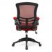 Luna Designer Medium Back Mesh Chair with Folding Arms - Red BCM/L1302/RD